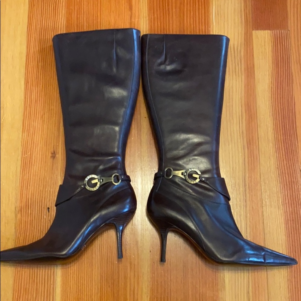 Guess brown knee boots